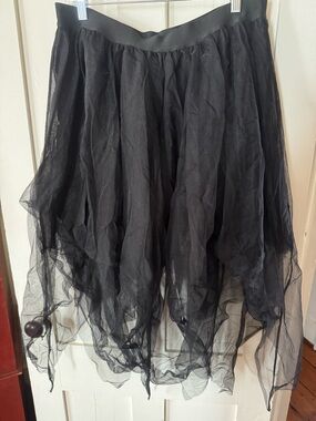 Black Layered Tulle Skirt - Women's